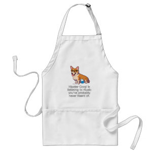 Hipster Corgi Apron Standaard Schort