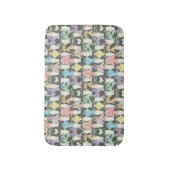 Hipster Cute Cats Pattern Badmat (Voorkant Verticaal)