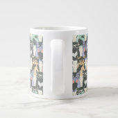 Hipster Cute Cats Pattern Extra Grote Mok (Achterkant)