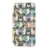 Hipster Cute Cats Pattern Incipio iPhone Portemonnee Hoesje (Voorkant Agenda)