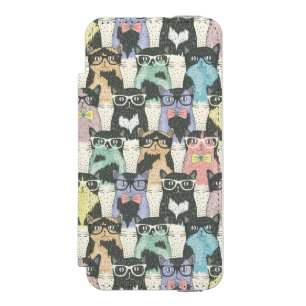 Hipster Cute Cats Pattern