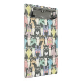 Hipster Cute Cats Pattern Mini Klembord (Schuin)