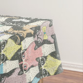 Hipster Cute Cats Pattern Tafelkleed (Voorbeeld)
