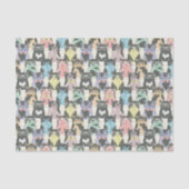 Hipster Cute Cats Pattern Tissuepapier (Voorkant)