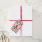 Hipster Deer Kerstmis Cadeaulabel (Met Touw)