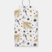 Hipster Deer Kerstmis Cadeaulabel (Achterkant)