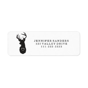 HIPSTER DEER MET HEARTS ETIKET
