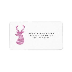 HIPSTER DEER TRIBAL PRINT - PINK ETIKET