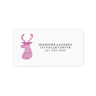HIPSTER DEER TRIBAL PRINT - PINK ETIKET
