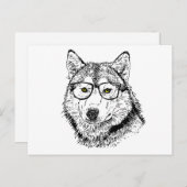 Hipster Dog Briefkaart (Voorkant / Achterkant)