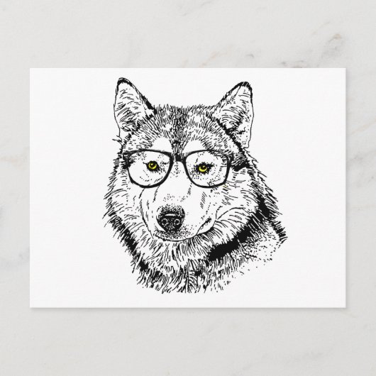 Hipster Dog Briefkaart (Voorkant)