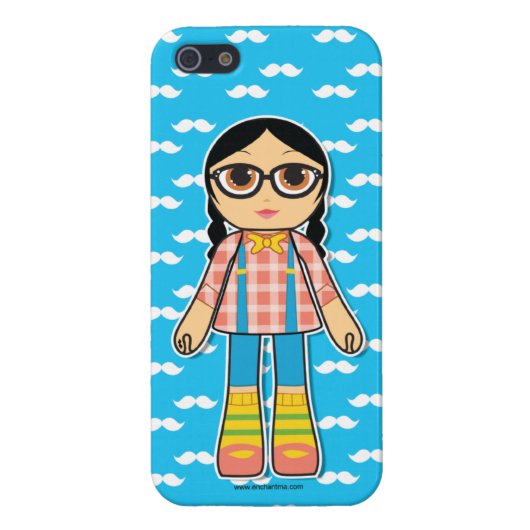 Hipster Doll Cell Phone Case iPhone 5 Hoesje (Achterkant)