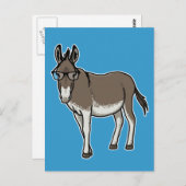 Hipster Donkey Briefkaart (Voorkant / Achterkant)