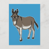 Hipster Donkey Briefkaart (Voorkant)