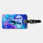 Hipster Elephant Nebula Space. Bagagelabel (Voorkant horizontaal)