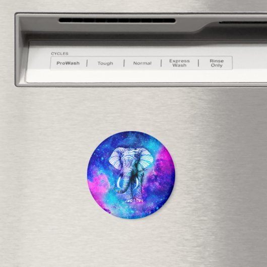 Hipster Elephant Nebula Space Magneet (Insitu (Vaatwasser))