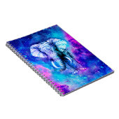 Hipster Elephant Nebula Space Notitieboek (Rechterzijde)