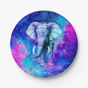 Hipster Elephant Nebula Space Papieren Bordje