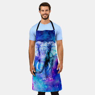 Hipster Elephant Nebula Space Schort