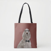 Hipster English Setter Canvas tas voor Hondenliefh (Voorkant)