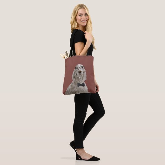 Hipster English Setter Canvas tas voor Hondenliefh (Op model)