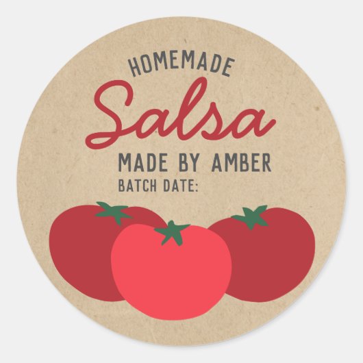 Hipster Étiquette de canne à tomate de salsa maiso (Devant)