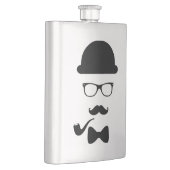 Hipster Face Classic Flask Heupfles (Rechts)