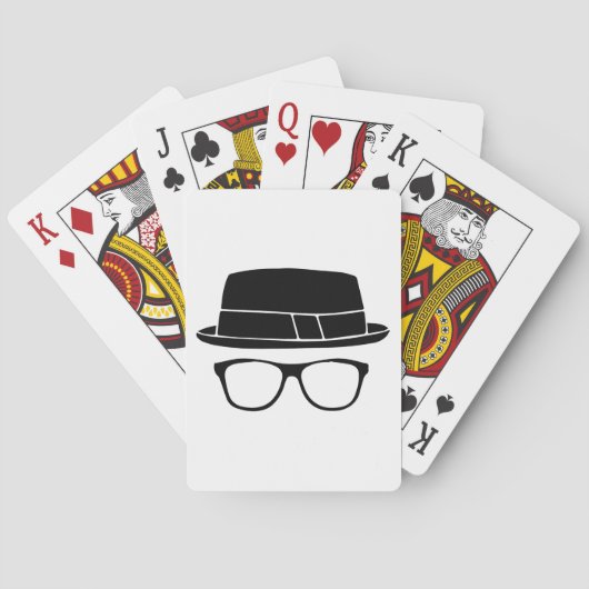 Hipster Fedora Pokerkaarten (Achterkant)