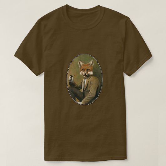  Hipster Fox T-shirt (Design voorkant)