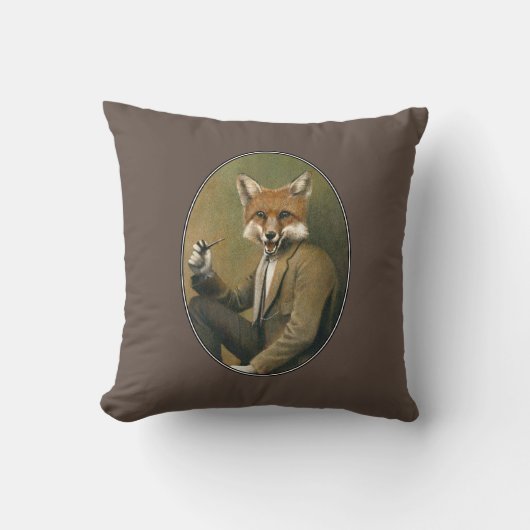  Hipster Fox Throw Kussen (Voorkant)