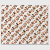 Hipster Fox verpakt papier (Vlak)