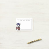 Hipster French Bull Dog | Jouw namen toevoegen Post-it® Notes (Op bureau)