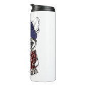 Hipster French Bull Dog Thermosbeker (Geroteerd rechts)