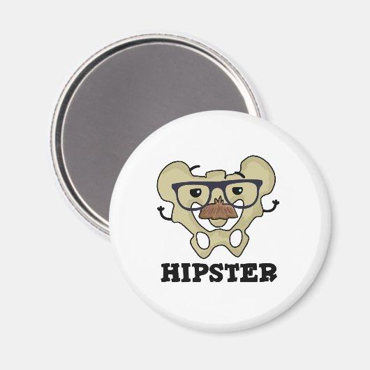 Hipster Funny Hip Bone Anatomy Pun Magneet (Voorkant / Achterkant)