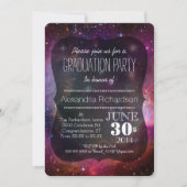 Hipster galaxy outer space Afstudeerfeest Kaart (Voorkant)