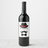 Hipster Gentleman Elements Wijn Etiket (Voorkant)