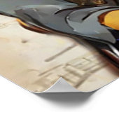 Hipster Giraffe Poster - Rockstar Dier Wandraart (Hoek)