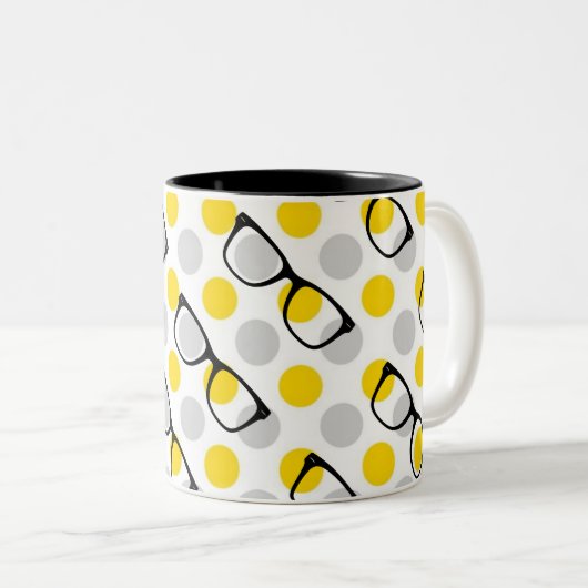 Hipster Glasses Coffee Mok (Voorkant rechts)