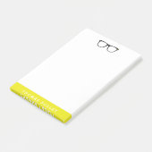 Hipster Glasses en Neon Yellow Post-it® Notes (Schuin)