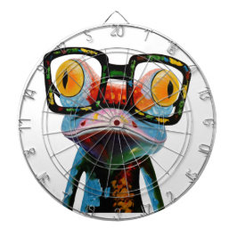 Hipster Glasses Frog Dartbord
