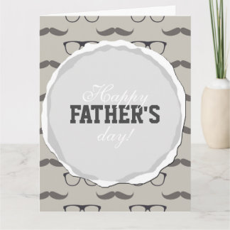 hipster glazensnor vaderdag kaart