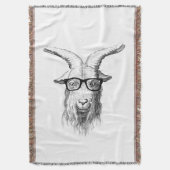 Hipster Goat Deken (Voorkant Verticaal)