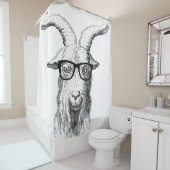 Hipster Goat Douchegordijn (In situ)