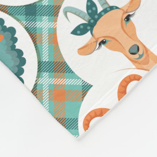 Hipster Goats | TotaalGoatally™ Fleece Deken (Hoek)
