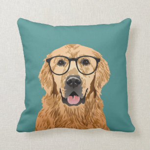 Hipster Golden Retriever Kussen