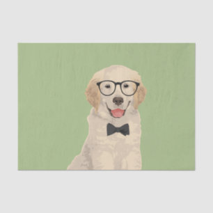 Hipster Golden Retriever Puppy Tissue Paper Tissuepapier