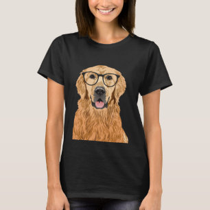 Hipster Golden Retriever T-shirt