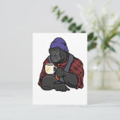 Hipster Gorilla Briefkaart (Staand voorkant)