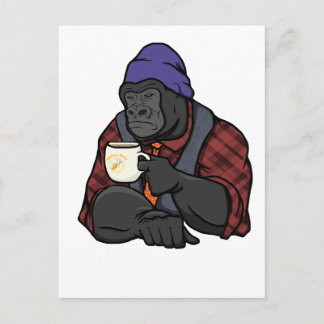 Hipster Gorilla Briefkaart
