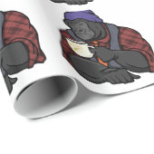 Hipster Gorilla Cadeaupapier (Rol Hoek)